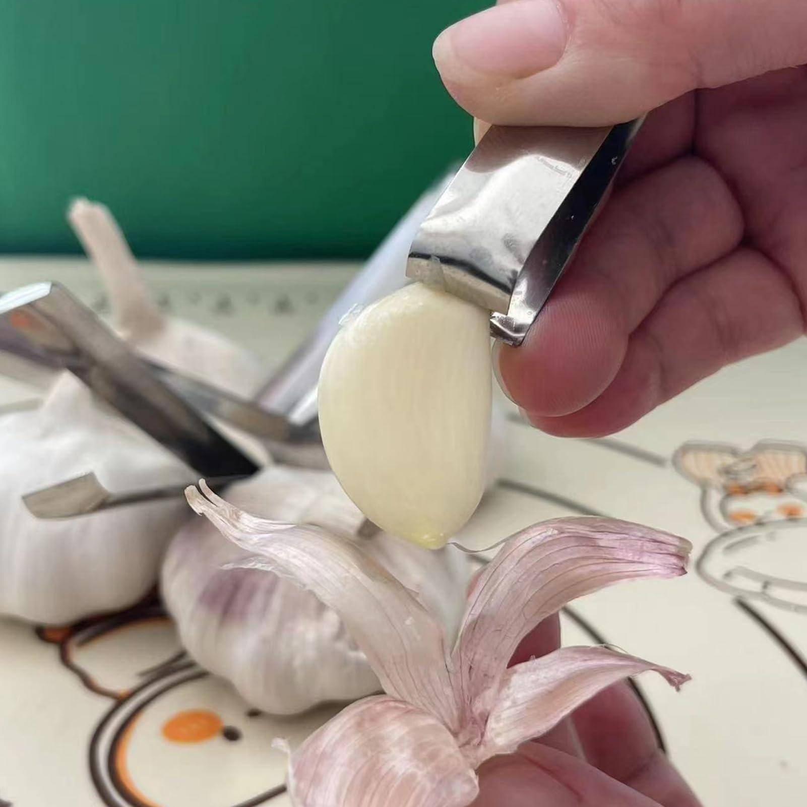 Kitchen Gadgets For Arthritic Hands - 1個入りキッチンガーリックピーラーと魚骨ピンセットセット - 皮むきツール、野菜用調理器具