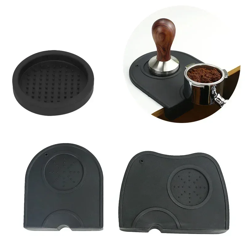 Kitchen Gadgets Oxo - コーヒーパウダーパッド滑り止めシリコンタンピングステーションエスプレッソマット家庭用カフェバリスタツールブラックアクセサリーキッチン用品