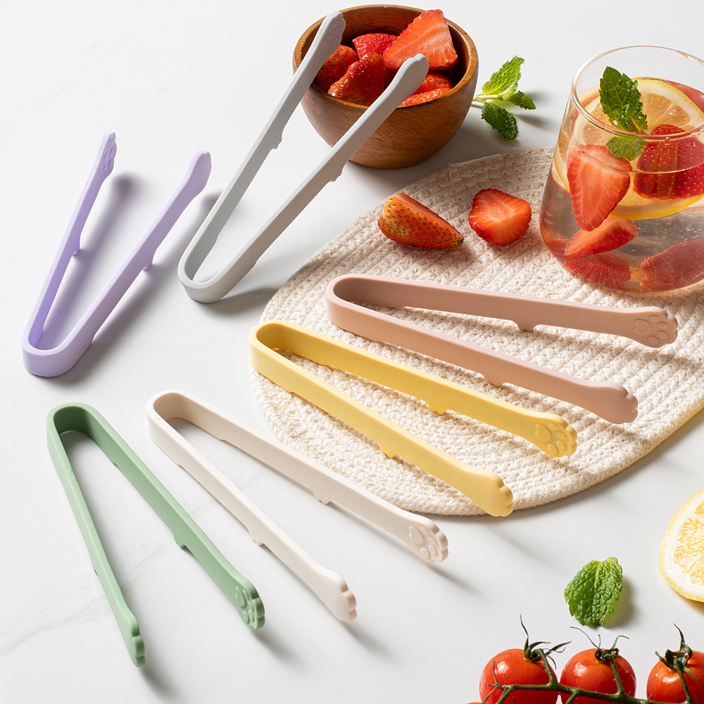 Kitchen Gadgets Oxo - かわいい猫の足シリコンフードトングマルチカラー食品グレードのキッチンガジェットフルーツサラダアイスキューブ実用的なキッチンアクセサリー