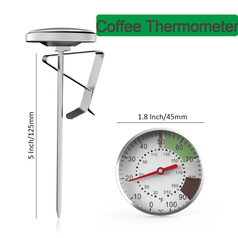 Kitchen Gadgets Oxo - 0-100 ° C 食品温度計ステンレス鋼コーヒーミルク温度計調節可能なクランプキッチン食品調理ドリンクツールアクセサリー