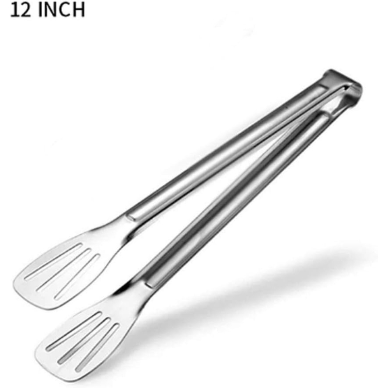 Kitchen Gadgets For Arthritic Hands - ステンレス製フードトング キッチン用品 ビュッフェ調理ツール 耐熱ペストリー バーベキューステーキ 滑り止めハンドル