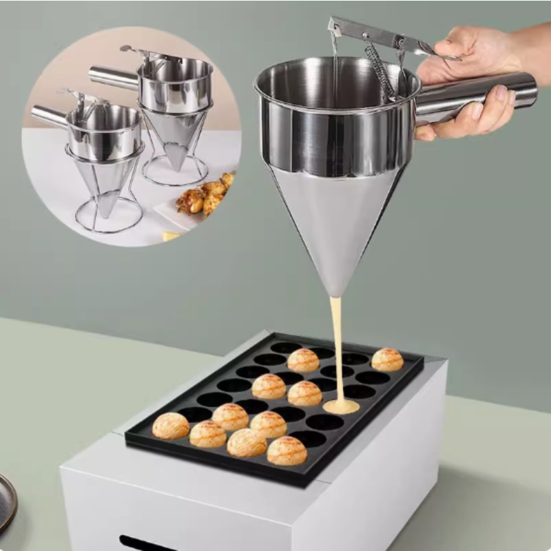 Kitchen Gadgets Oxo - 600/1200MLステンレス製液体漏斗ディスペンサー、タコボールツール、ハンドルとブラケット付き調理キッチンアクセサリー