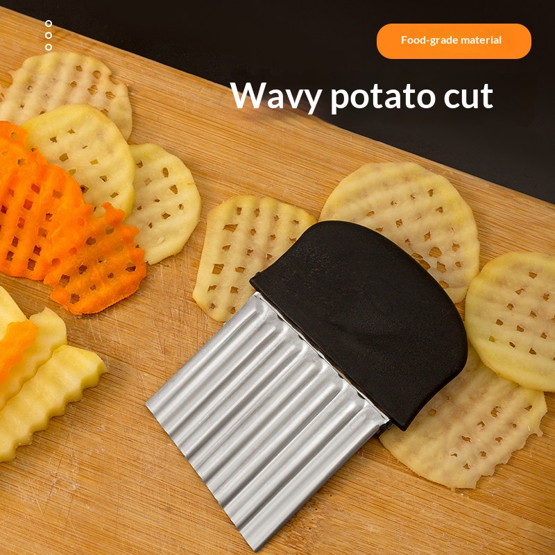 Kitchen Gadgets Useful - ステンレス製波型カッター、ウェーブポテトスライサー、フライドポテトカッター、野菜・果物チョッパー、キッチンガジェット