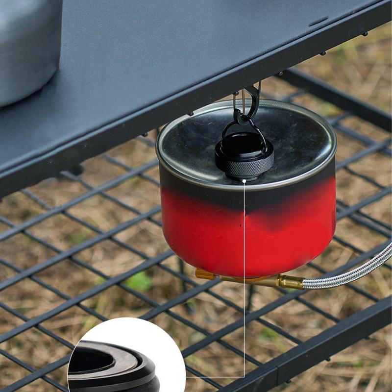 Kitchen Gadgets Must Have - アルミ合金製調理用エアキャニスター蓋、ハンドル付きキャンプバックパッカー、必須のキッチンガジェット
