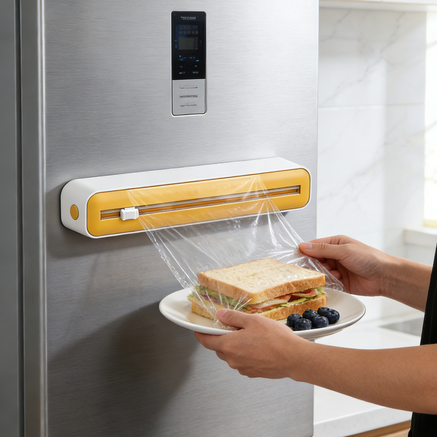 壁掛け式＆磁気プラスチックラップディスペンサー（カッタースラ - Kitchen Gadgets Must Have のレビューと価格