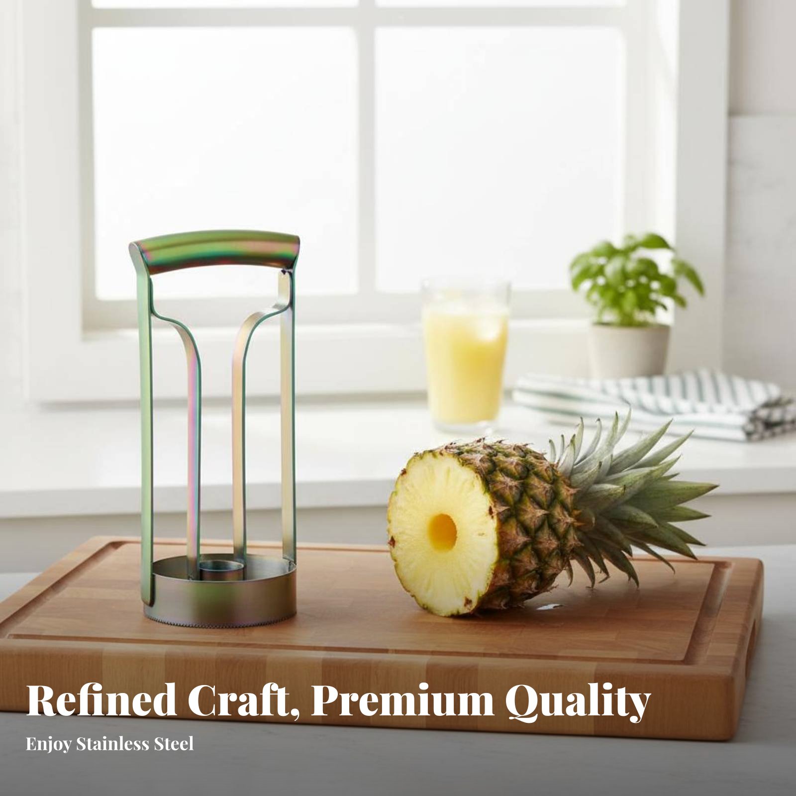 ステンレス製パイナップルカッター 芯抜き・スライス用 ステン - Kitchen Gadgets Useful のレビューと価格