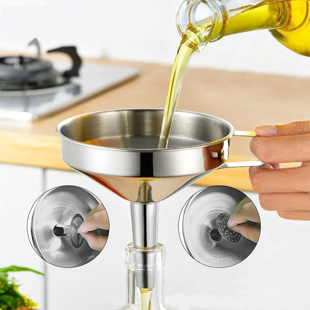 1Pc ステンレス鋼食用油漏斗広口キッチンアクセサリーバービ - Kitchen Gadgets Oxo のレビューと価格