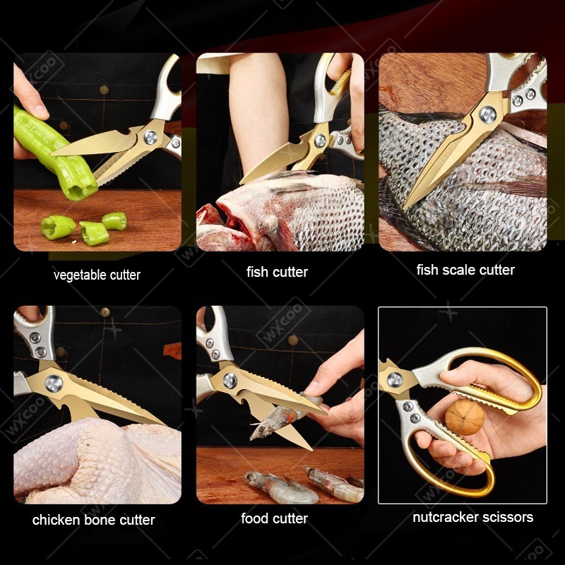 WXCOO ステンレス鋼キッチンはさみ多機能家庭用切断ツール - Kitchen Gadgets For Arthritic Hands のレビューと価格