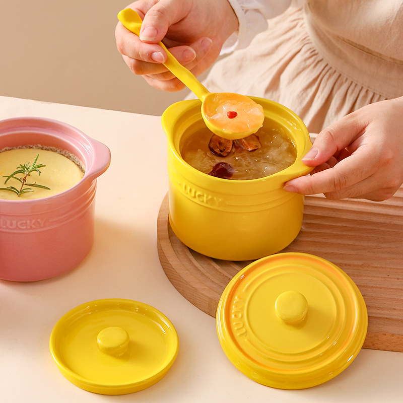 二重蓋セラミックボウル、鳥の巣蒸し卵ボウルデザートカップスト - Kitchen Gadgets For Arthritic Hands のレビューと価格