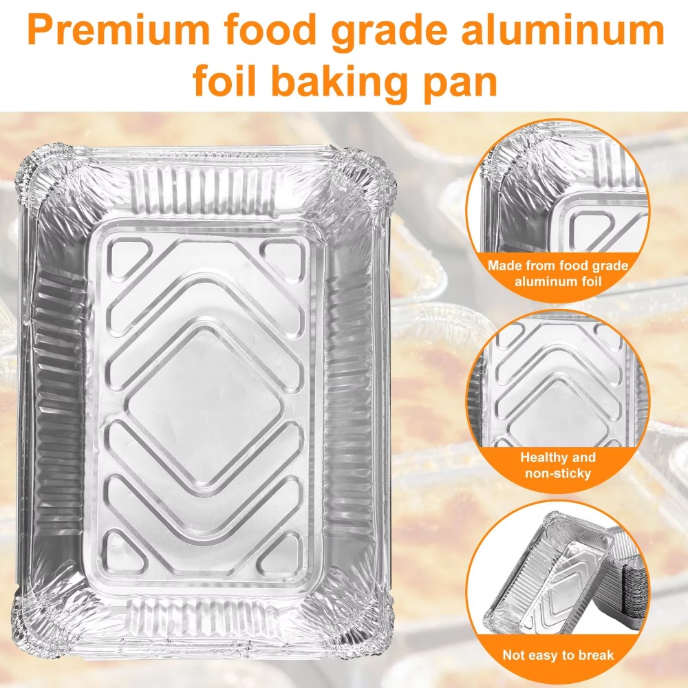 10 個新蓋付きアルミ箔トレイ正方形ノンスティック箔食品容器 - Kitchen Gadgets For Arthritic Hands のレビューと価格