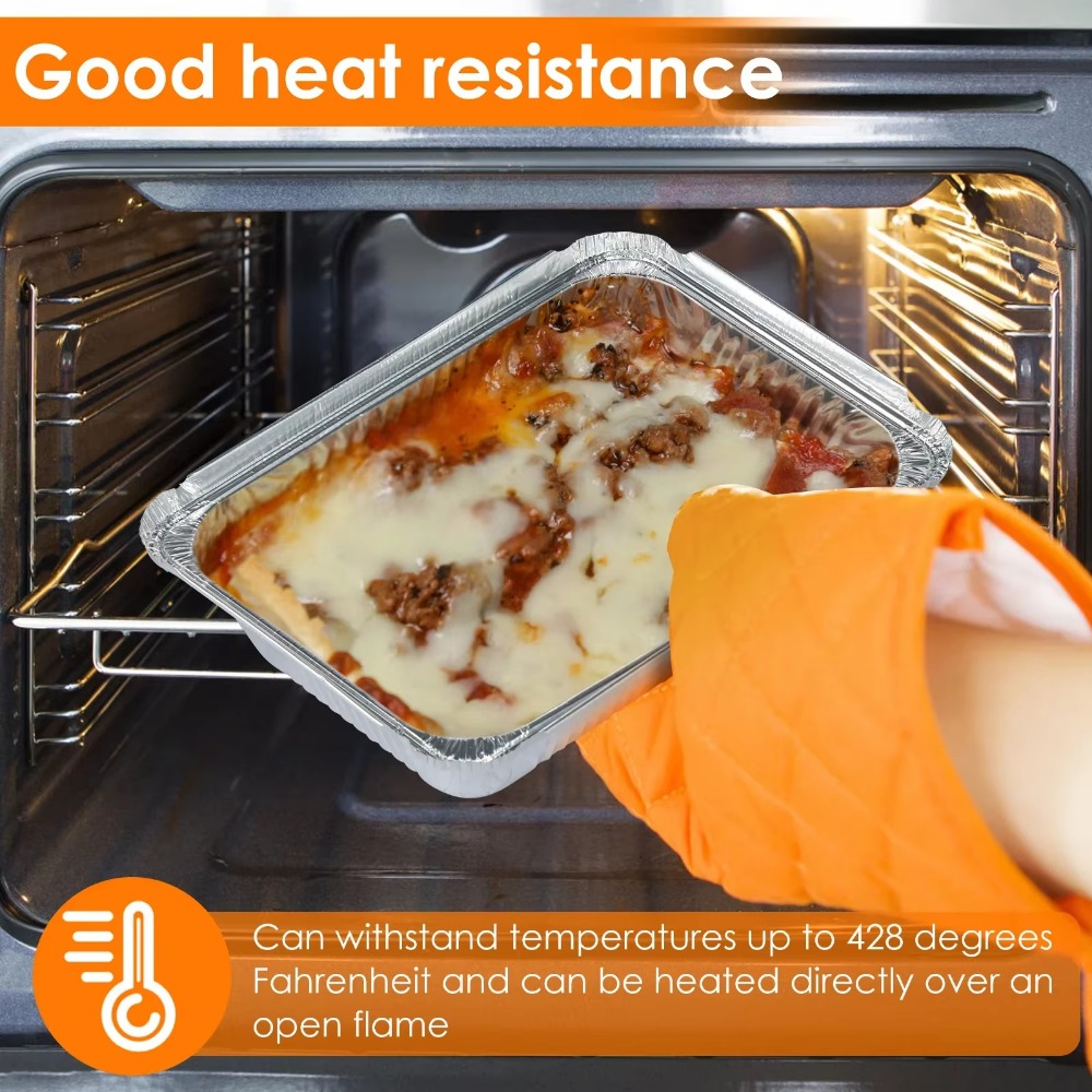 10 個新蓋付きアルミ箔トレイ正方形ノンスティック箔食品容器 - Kitchen Gadgets For Arthritic Hands のレビューと価格
