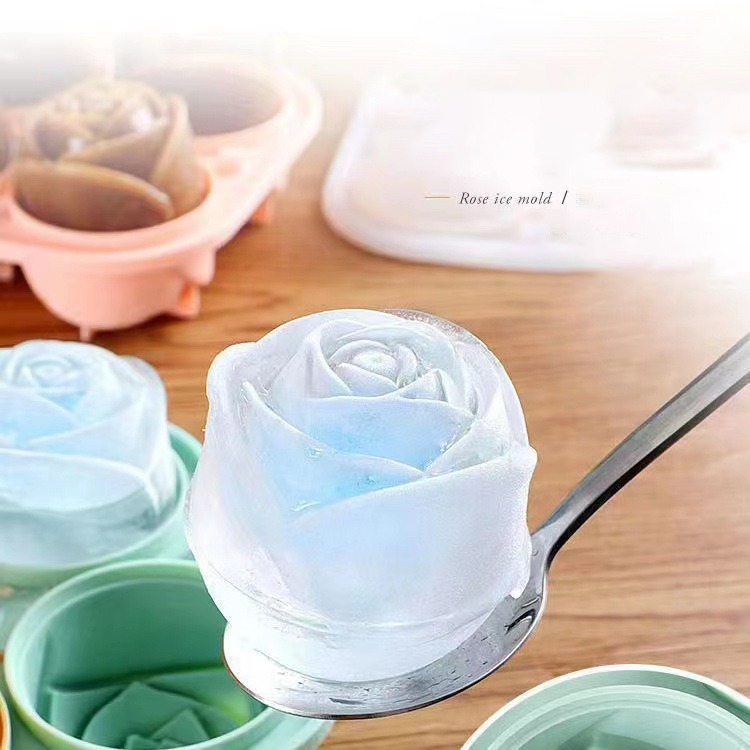 3D ローズアイスモールド 4 穴アイスキューブトレイ型花の - Kitchen Gadgets Oxo のレビューと価格