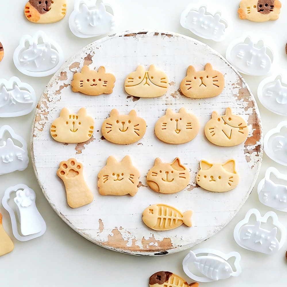 かわいい子猫DIYスタンプクッキーカッター焼き型ベーキングア - Kitchen Gadgets Oxo のレビューと価格