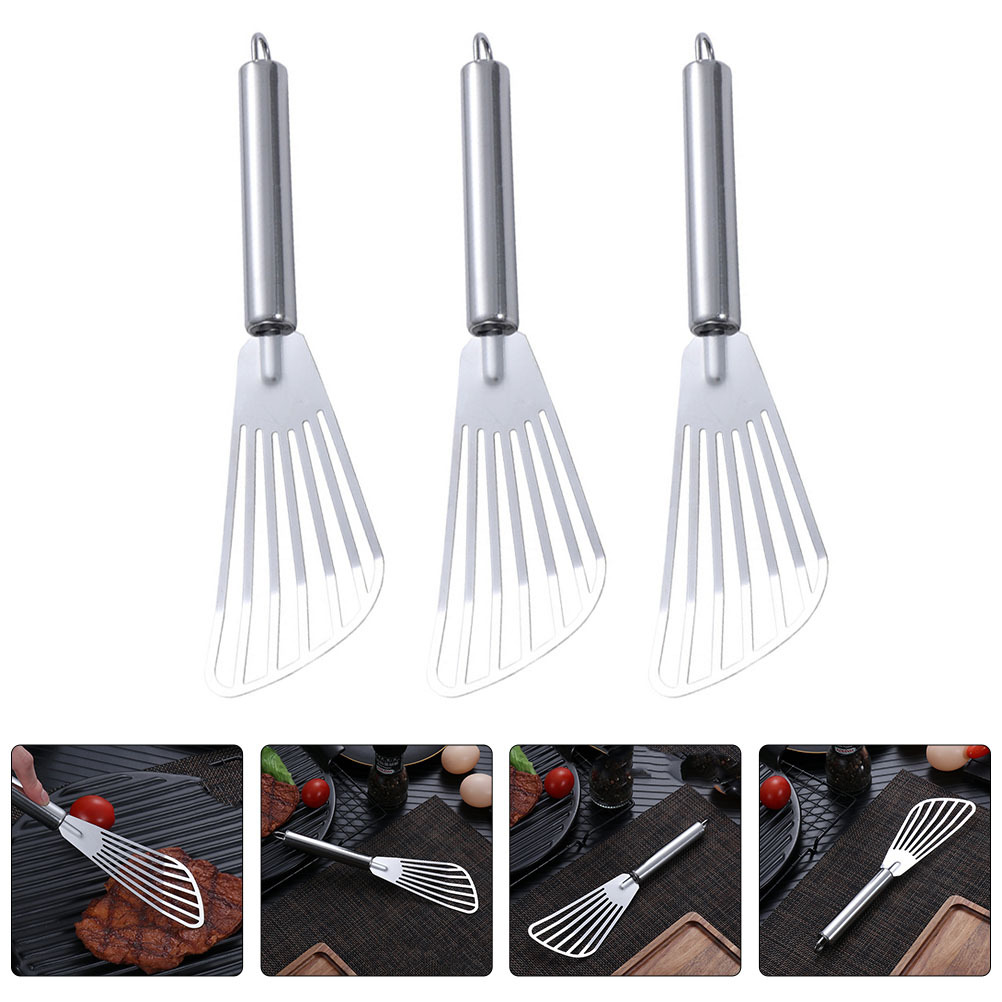 3 個ステンレス鋼スパチュラステーキフライ魚用スロット付きタ - Kitchen Gadgets For Arthritic Hands のレビューと価格