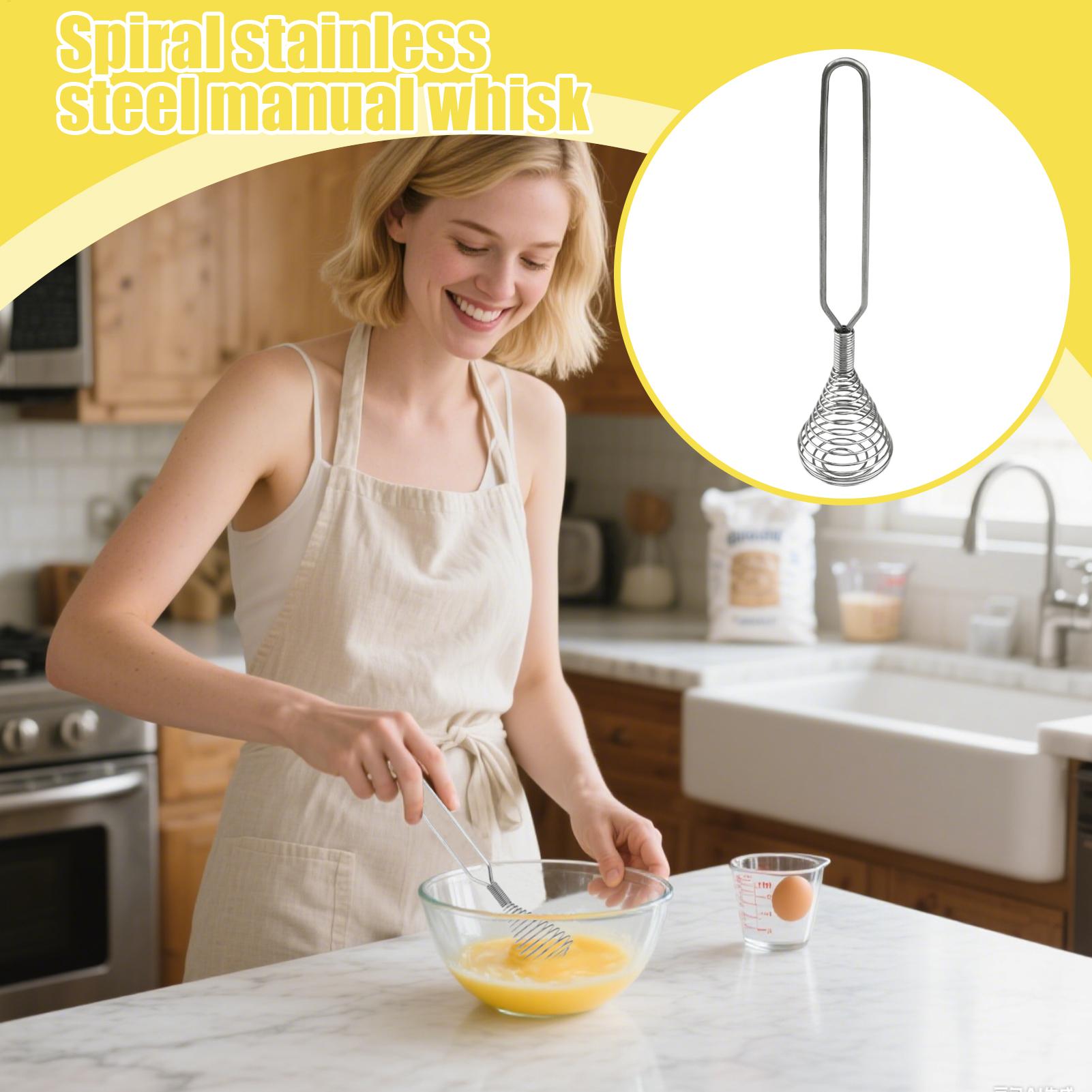 ステンレス製ハンドウィスク、スプリングコイルエッグビーター、 - Kitchen Gadgets For Arthritic Hands のレビューと価格